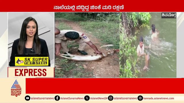 ನಾಲೆಯಲ್ಲಿ ಬಿದ್ದಿದ್ದ ಜಿಂಕೆ ಮರಿ ರಕ್ಷಣೆ | Karnataka News Express | Kannada News | Suvarna News