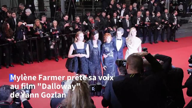 Cannes: Mylène Farmer et l'équipe du film Dalloway foulent le tapis rouge