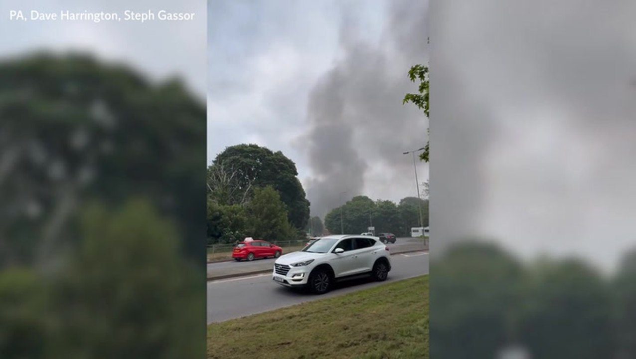 Bicester fire: Huge smoke clouds billow from deadly blaze at former RAF base