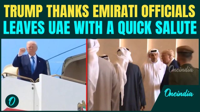 Trump Ends HISTORIC Middle East Tour With Classic Fist Bumb| Trump Leaves UAE Onboard Air Force One