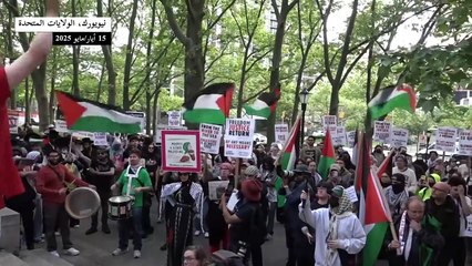 تجمع مؤيد للفلسطينيين في نيويورك في ذكرى النكبة