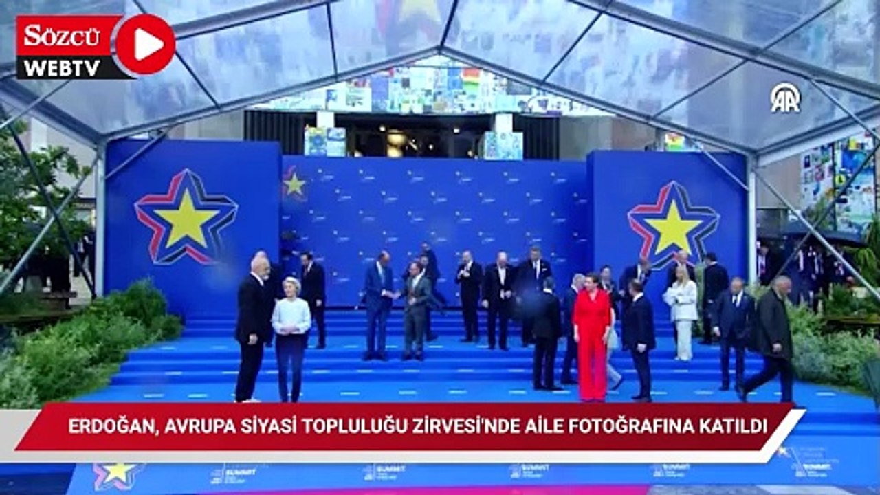 Erdoğan, Avrupa Siyasi Topluluğu Zirvesi kapsamında aile fotoğrafına katıldı