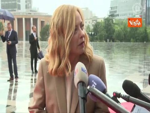 Meloni a Tirana per vertice Cpe: Continuiamo a lavorare per cessate il fuoco in Ucraina