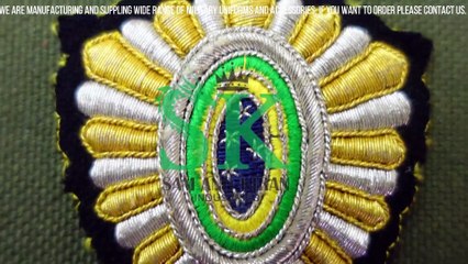 Embroidered Cap Badges, Brazil Army Sergeant Cap Badge, Naval Cap Badge, Uniform Blazer Badges