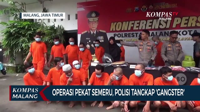 Operasi Pekat Semeru Kota Malang, Polisi Bekuk 'Gangster'