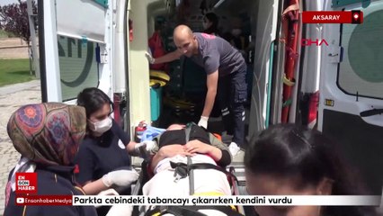 Aksaray'da parkta cebindeki tabancayı çıkarırken kendini vurdu