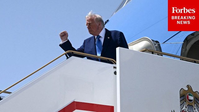 President Trump Departs Abu Dhabi On Air Force One, Wrapping Up His Middle East Trip