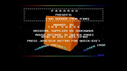 Amiga Cracktro Stun Runner by Paradox (1990)