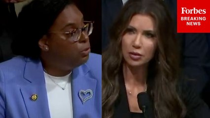 Kristi Noem Confronted Over 'Cruelty, Chaos, & Deep Disregard For Human Dignity' By LaMonica McIver