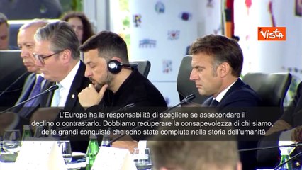 Meloni a vertice Cpe Tirana: "Recuperare consapevolezza Europa per contrastare declino"