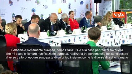Meloni a vertice Cpe Tirana: "L'Albania è Europa come l'Italia"