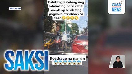 Pulis na undercover security noong eleksyon, nakuhanang bumunot ng baril sa gitna ng away-kalsada | Saksi