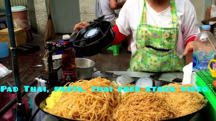 Pad Thai, pasta, thai free stock video. Free for use