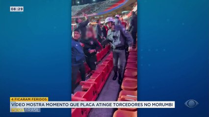 Vídeo mostra momento que placa atinge torcedores no estádio do Morumbi