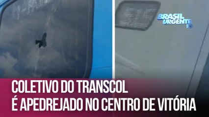 Coletivo do Transcol é apedrejado no centro de Vitória