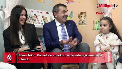 Bakan Tekin, Kocaeli'de anaokulu açılışında açıklamalarda bulundu