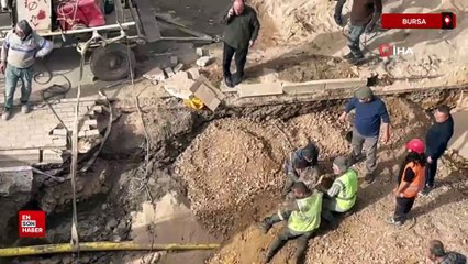 Bursa’da altyapı çalışmaları sırasında toprak altında kaldı