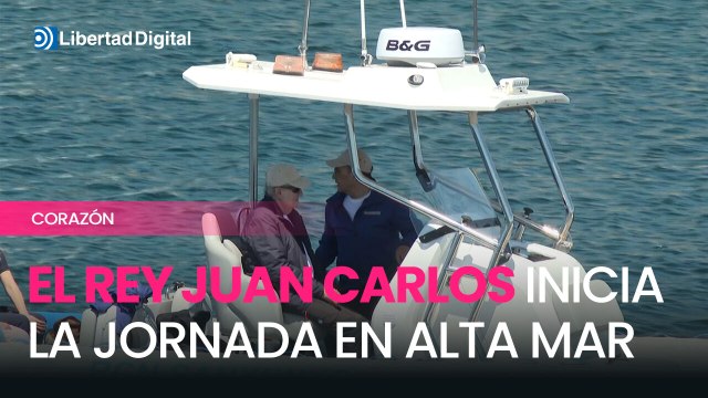 El rey Juan Carlos inicia la jornada en alta mar junto a la infanta Margarita