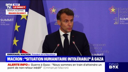 Emmanuel Macron: "La situation humanitaire à Gaza est intolérable"