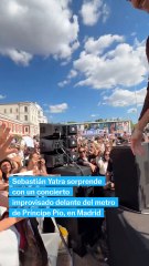 Sebastián Yatra sorprende con un concierto improvisado esta tarde en Príncipe Pío