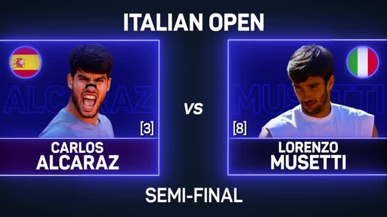 Alcaraz battles past Musetti to book spot in Italian Open final