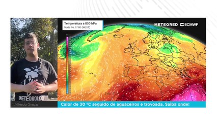 Calor de 30 ºC seguido de aguaceiros e trovoada. Saiba onde!
