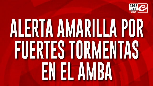 Alerta amarilla por fuertes tormentas en el AMBA