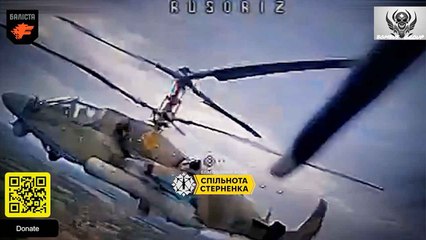 Oekraïense drone schiet Russische Ka-52 gevechtshelikopter neer: video toont aanval in de regio Koersk