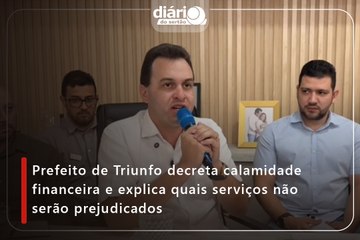 ⁠Prefeito de Triunfo decreta calamidade financeira e explica quais serviços não serão prejudicados⁠