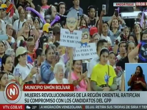 Féminas de Anzoátegui reafirman su apoyo a los candidatos del GPPSB