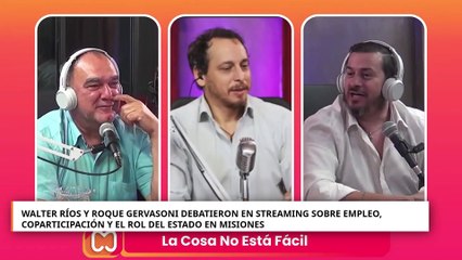 Walter Ríos y Roque Gervasoni debatieron en streaming sobre empleo, coparticipación y el rol del Estado en Misiones