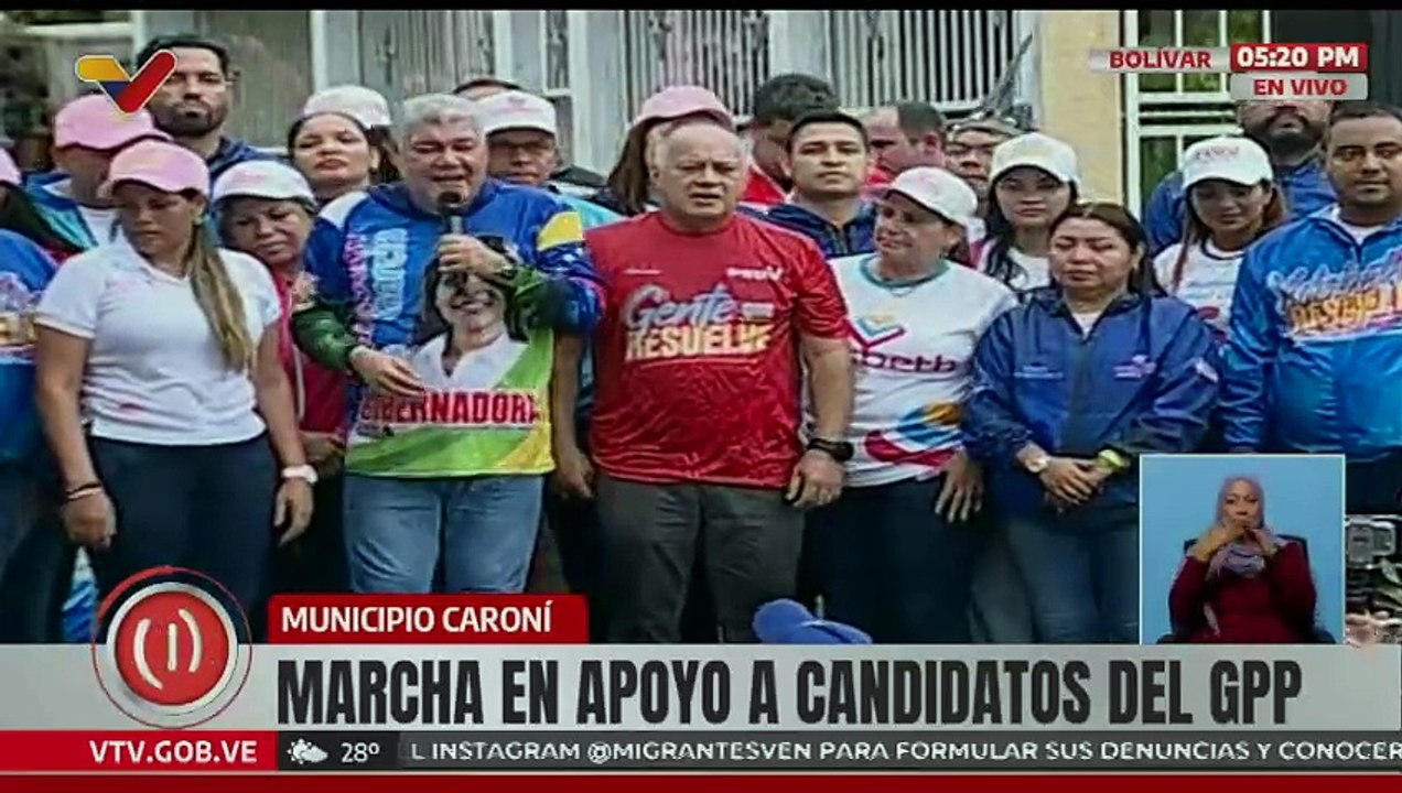Marcha en apoyo a los candidatos y candidatas del GPP por el estado Bolívar