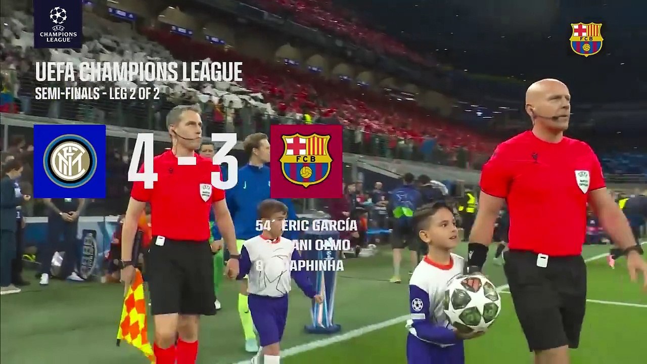 HIGHLIGHTS _ INTER MILAN 4 vs 3 FC BARCELONA _ UEFA CHAMPIONS LEAGUE 🔵🔴