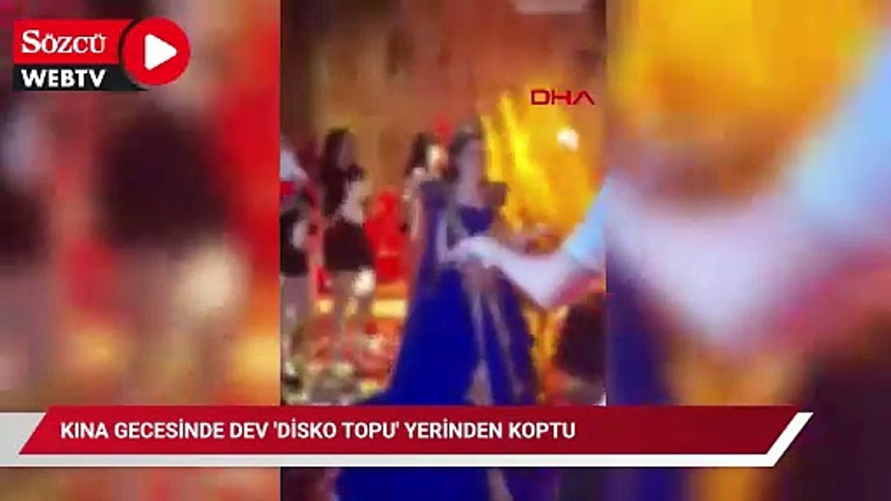 Kına gecesinde dev 'disko topu' yerinden koptu; gelin ve 2 kişi yaralandı