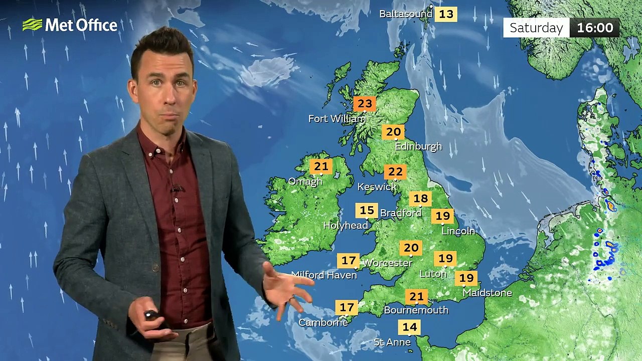 Met Office Saturday Morning Weather Forecast 17/05/2025