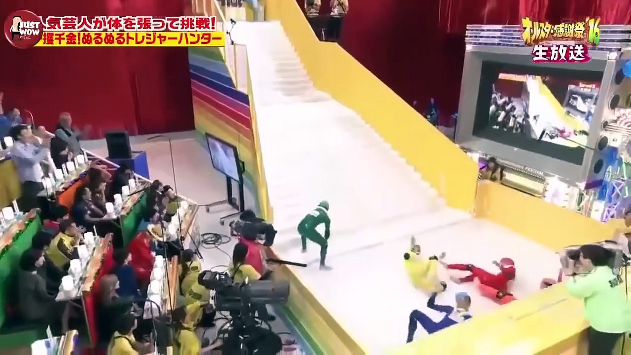 Slippery stairs - Japanese game show