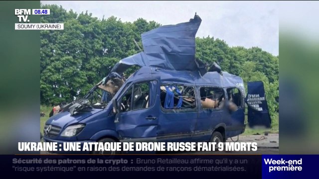 Guerre en Ukraine: une attaque de drone russe sur un minibus fait neuf morts et quatre blessés