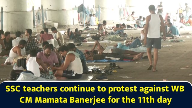 SSC teachers continue to protest against WB CM Mamata Banerjee for the 11th day