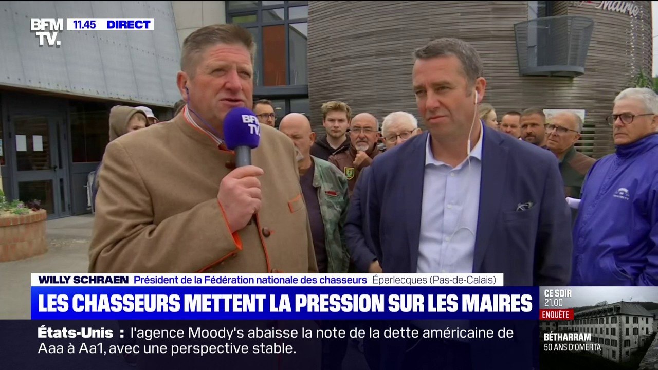 Colère des chasseurs/Europe: "Il n'y a rien de plus dangereux qu'un mec dans un bureau à Bruxelles qui s'emmerde", s'offusque Willy Schraen, président de la Fédération nationale des chasseurs