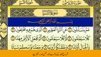Surah An-Naba (سورة النبأ ترجمے کے ساتھ) With Urdu Translation TafheemUlQuran