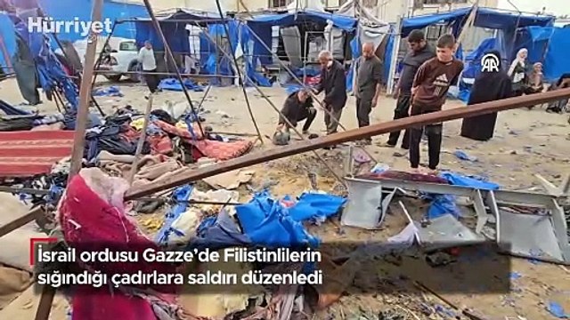 İsrail ordusu Gazze'de Filistinlilerin sığındığı çadırlara saldırı düzenledi