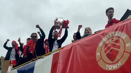 Whitstable Town's victory parade to celebrate historic Wembley win