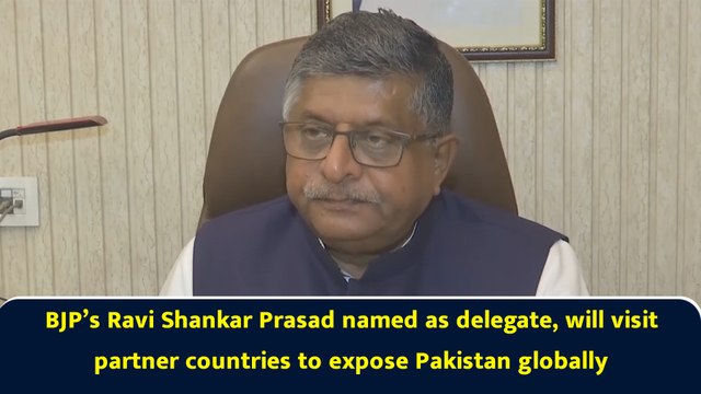 BJP’s Ravi Shankar Prasad named as delegate, will visit partner countries to expose Pakistan globally