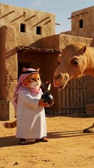 cat 🐈 & camel 🐪 fighting ai shorts