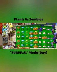 Game: Plants Vs, Zombies "SURVIVAL MODE" (Day) Short Gameplay