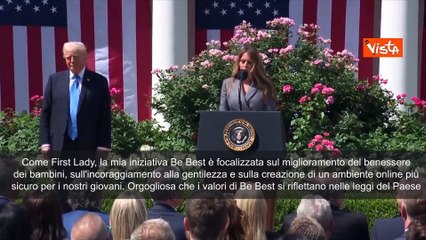 Melania Trump: Mia iniziativa Be Best per migliorare benessere bambini e giovani