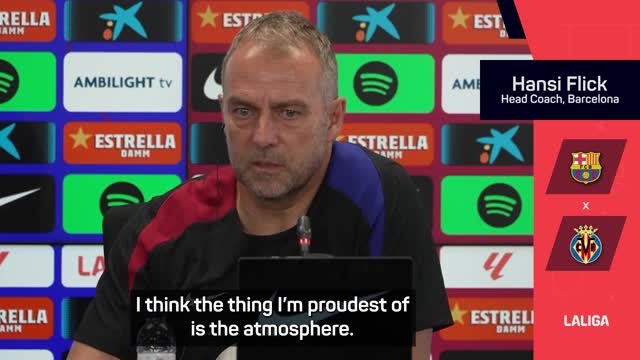 Flick proud of 'the atmosphere we've created' at Barcelona