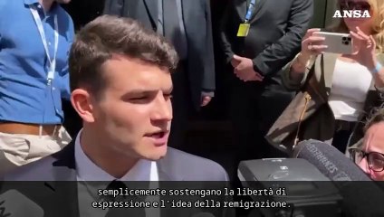 Remigration Summit, Ballarati: "Evento pacifico, e' una semplice conferenza"