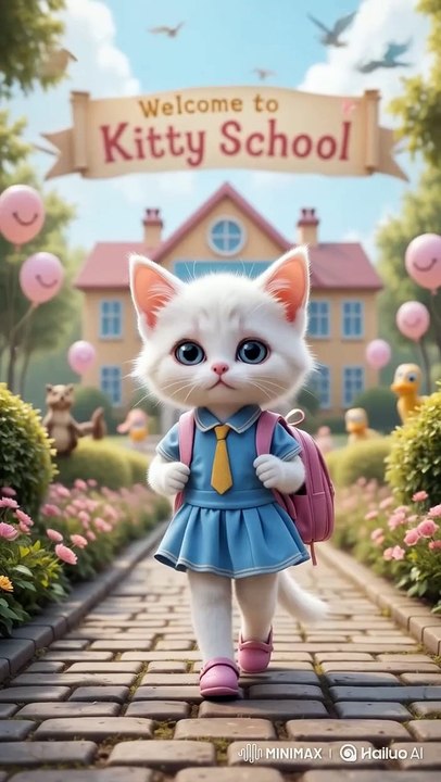 🐾 School is tough — but this kitten is tougher!🐱🏫