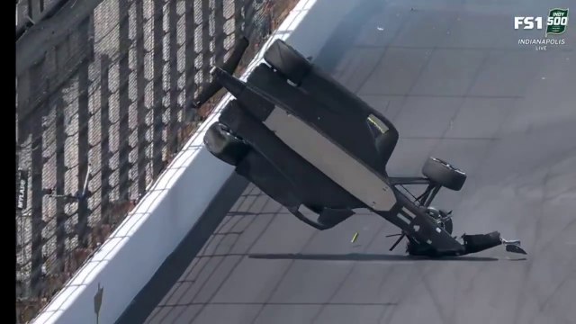 Indy 500 2025 Qualifying 1 Herta Massive Crash Flip
